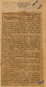 Madras Mail Jan. 1925 article